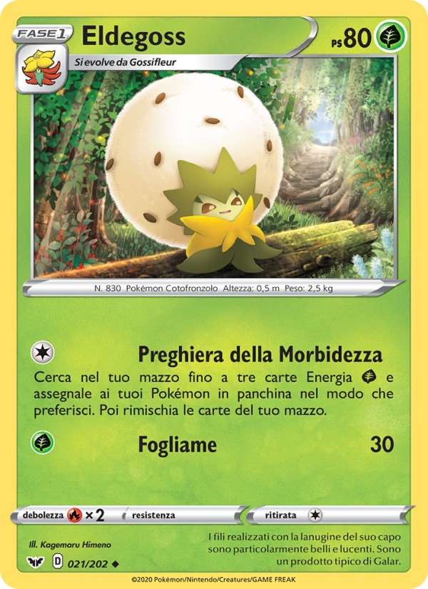 Eldegoss 021/216 — Spada e Scudo (Italian Pokémon TCG card)