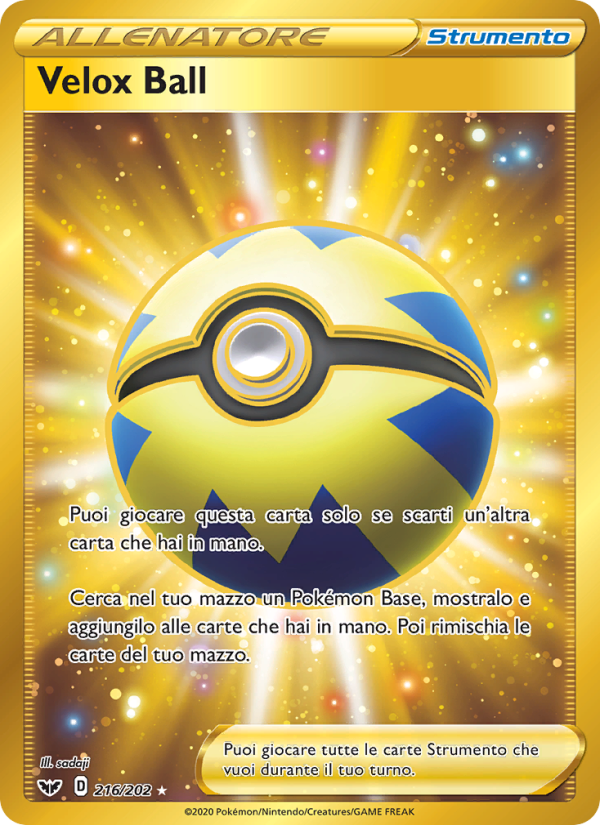 Velox Ball 216/216 — Spada e Scudo (Italian Pokémon TCG card)