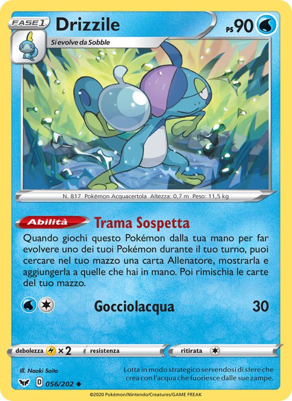 Drizzile 056/216 — Spada e Scudo (Italian Pokémon TCG card)