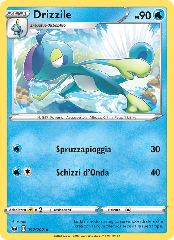 Drizzile 057/216 — Spada e Scudo (Italian Pokémon TCG card)