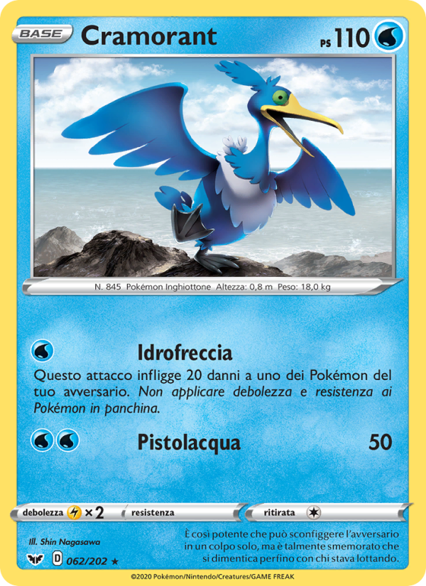 Cramorant 062/216 — Spada e Scudo (Italian Pokémon TCG card)