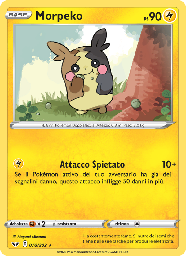 Morpeko 078/216 — Spada e Scudo (Italian Pokémon TCG card)