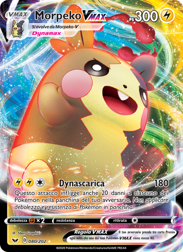 Morpeko VMAX 080/216 — Spada e Scudo (Italian Pokémon TCG card)