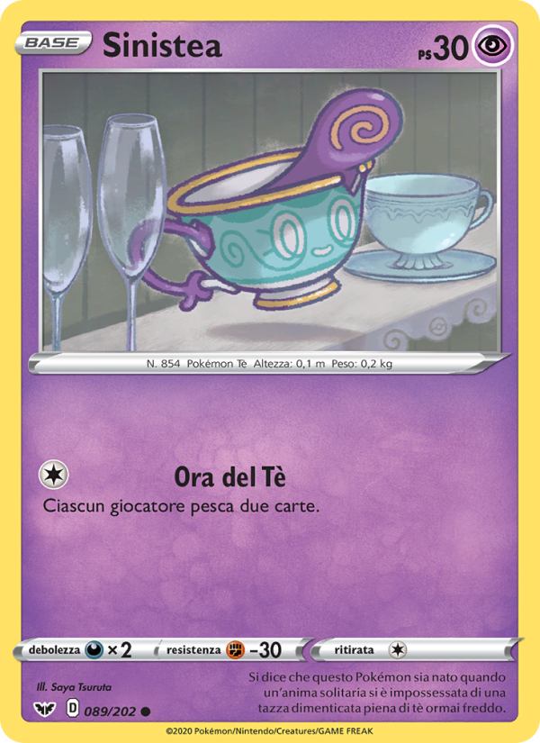 Sinistea 089/216 — Spada e Scudo (Italian Pokémon TCG card)