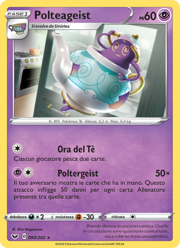 Polteageist 090/216 — Spada e Scudo (Italian Pokémon TCG card)