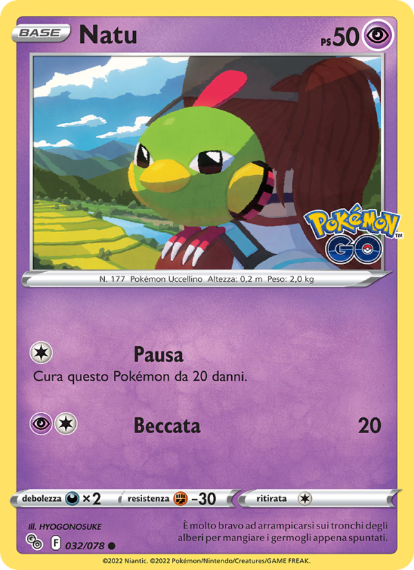 Natu 032/88 — Pokémon GO (Italian Pokémon TCG card)