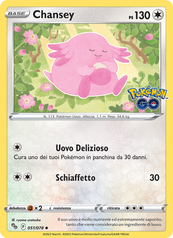 Chansey 051/88 — Pokémon GO (Italian Pokémon TCG card)