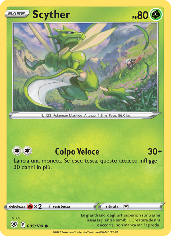 Scyther 005/246 — Lucentezza Siderale (Italian Pokémon TCG card)