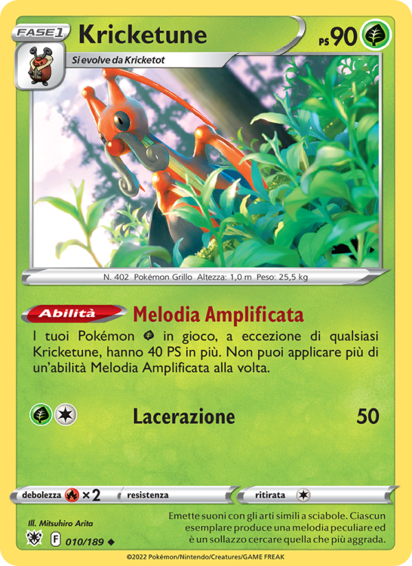 Kricketune 010/246 — Lucentezza Siderale (Italian Pokémon TCG card)