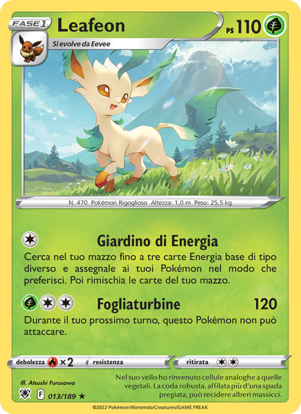 Leafeon 013/246 — Lucentezza Siderale (Italian Pokémon TCG card)