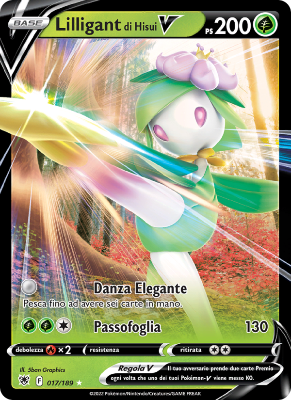Lilligant di Hisui V 017/246 — Astral Radiance (Italian Pokémon TCG card)