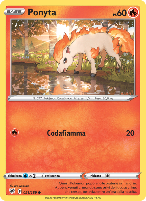 Ponyta 021/246 — Lucentezza Siderale (Italian Pokémon TCG card)