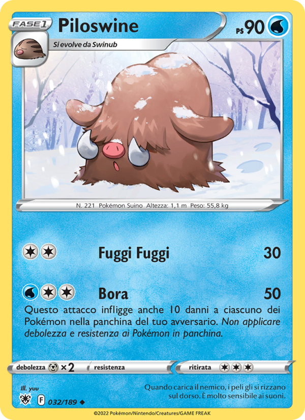 Piloswine 032/246 — Lucentezza Siderale (Italian Pokémon TCG card)