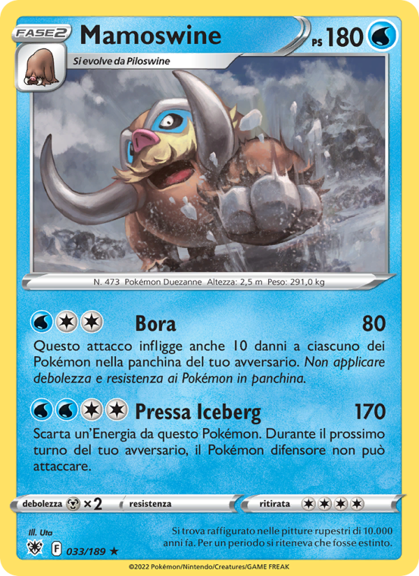 Mamoswine 033/246 — Lucentezza Siderale (Italian Pokémon TCG card)