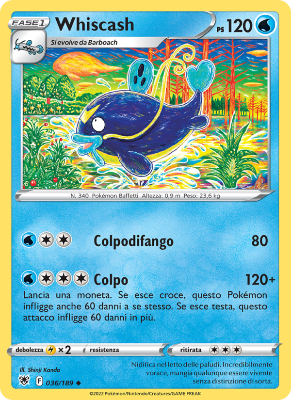 Whiscash 036/246 — Lucentezza Siderale (Italian Pokémon TCG card)