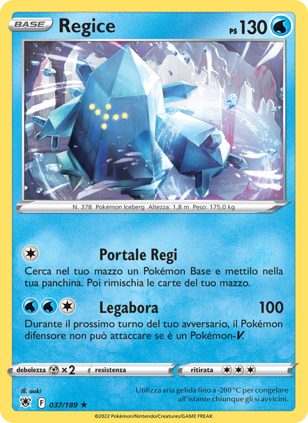 Regice 037/246 — Lucentezza Siderale (Italian Pokémon TCG card)