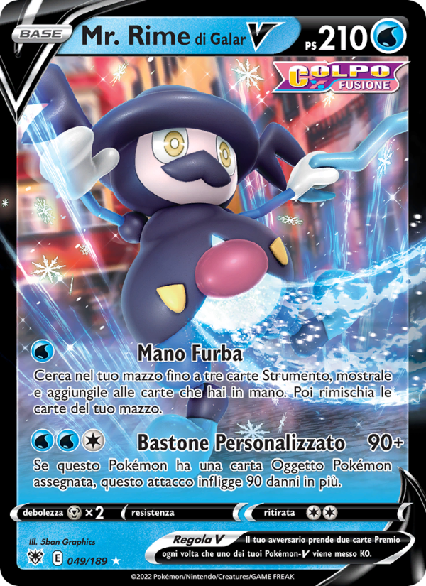 Mr. Rime di Galar V 049/246 — Lucentezza Siderale (Italian Pokémon TCG card)