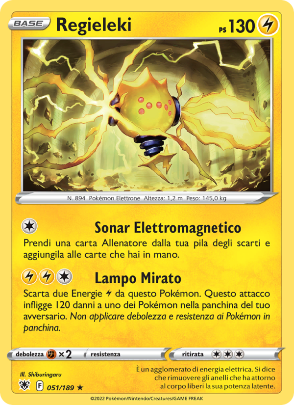Regieleki 051/246 — Lucentezza Siderale (Italian Pokémon TCG card)