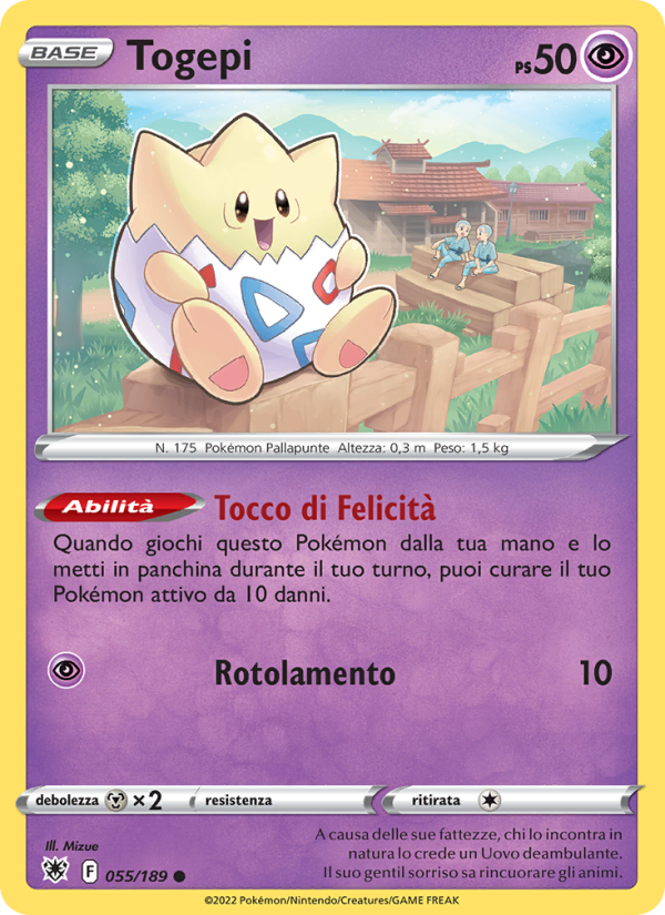 Togepi 055/246 — Lucentezza Siderale (Italian Pokémon TCG card)