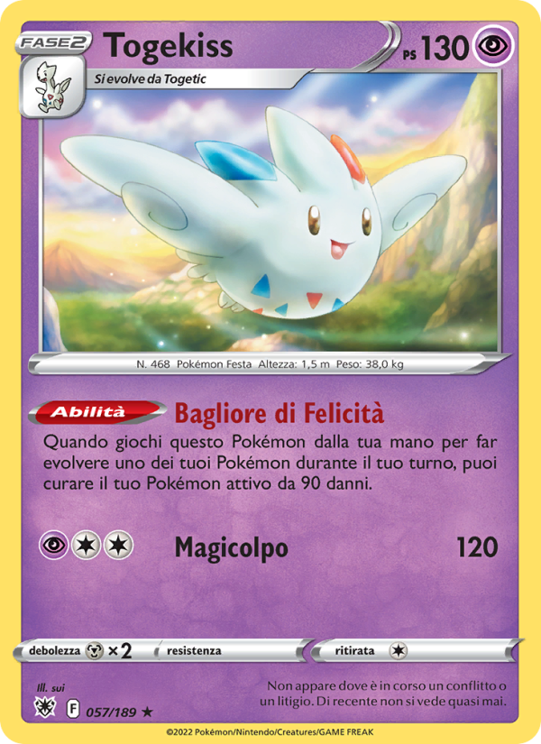 Togekiss 057/246 — Lucentezza Siderale (Italian Pokémon TCG card)