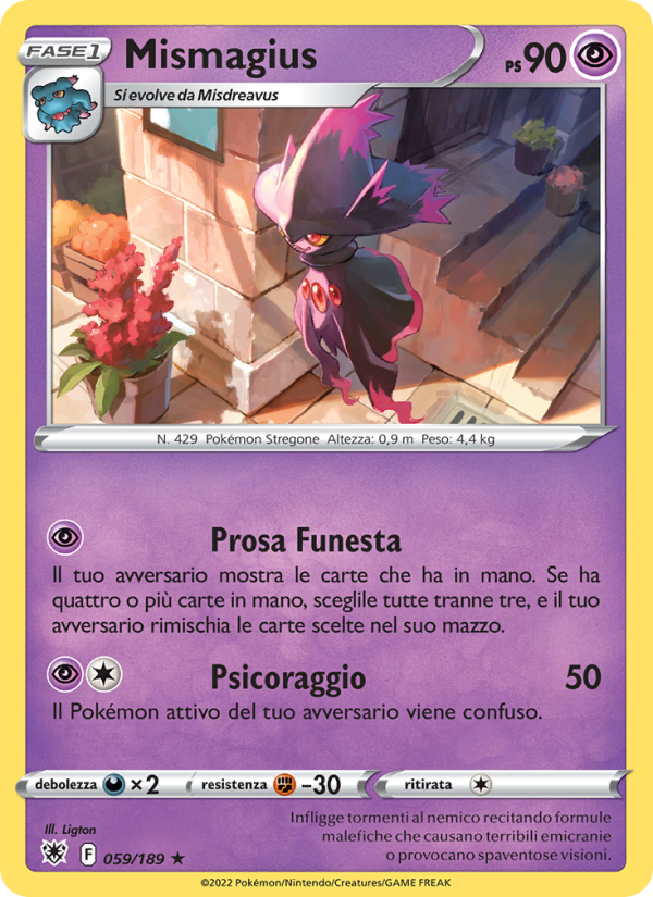 Mismagius 059/246 — Lucentezza Siderale (Italian Pokémon TCG card)