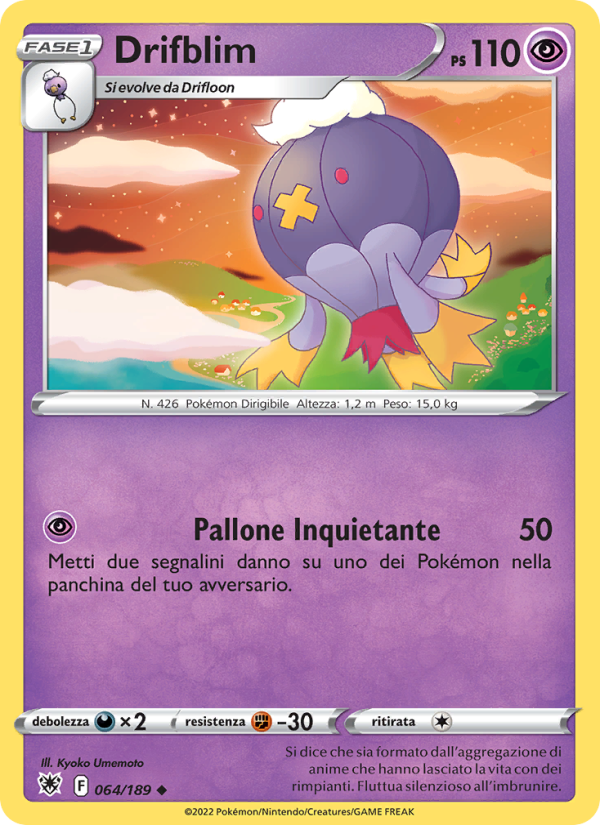 Drifblim 064/246 — Lucentezza Siderale (Italian Pokémon TCG card)