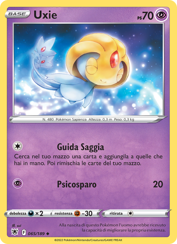 Uxie 065/246 — Lucentezza Siderale (Italian Pokémon TCG card)