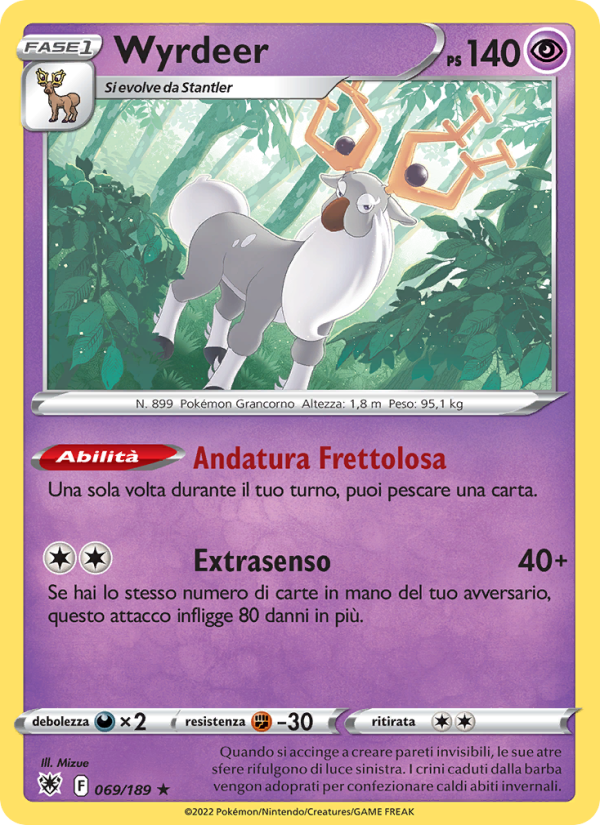 Wyrdeer 069/246 — Lucentezza Siderale (Italian Pokémon TCG card)