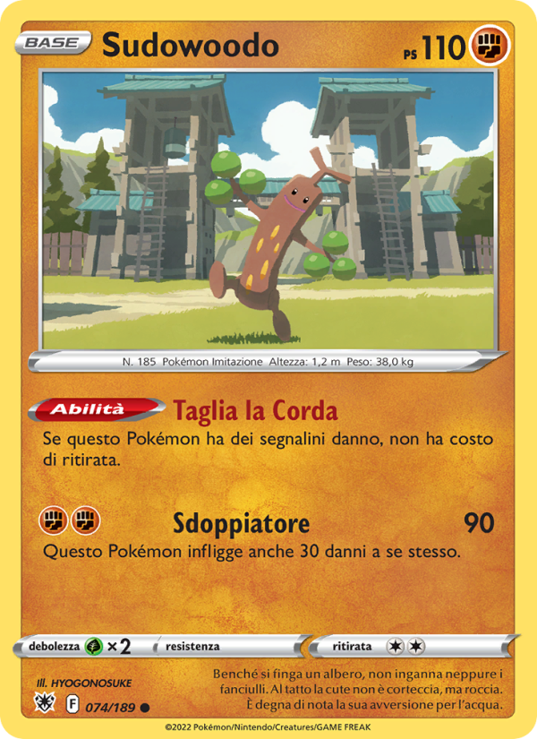 Sudowoodo 074/246 — Lucentezza Siderale (Italian Pokémon TCG card)