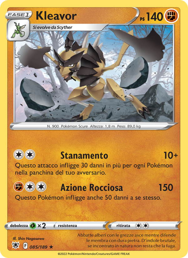 Kleavor 085/246 — Lucentezza Siderale (Italian Pokémon TCG card)