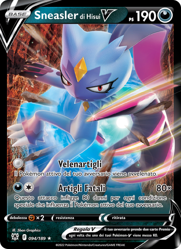 Sneasler di Hisui V 094/246 — Lucentezza Siderale (Italian Pokémon TCG card)