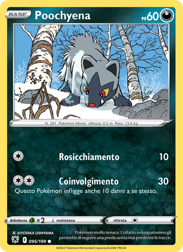 Poochyena 095/246 — Lucentezza Siderale (Italian Pokémon TCG card)