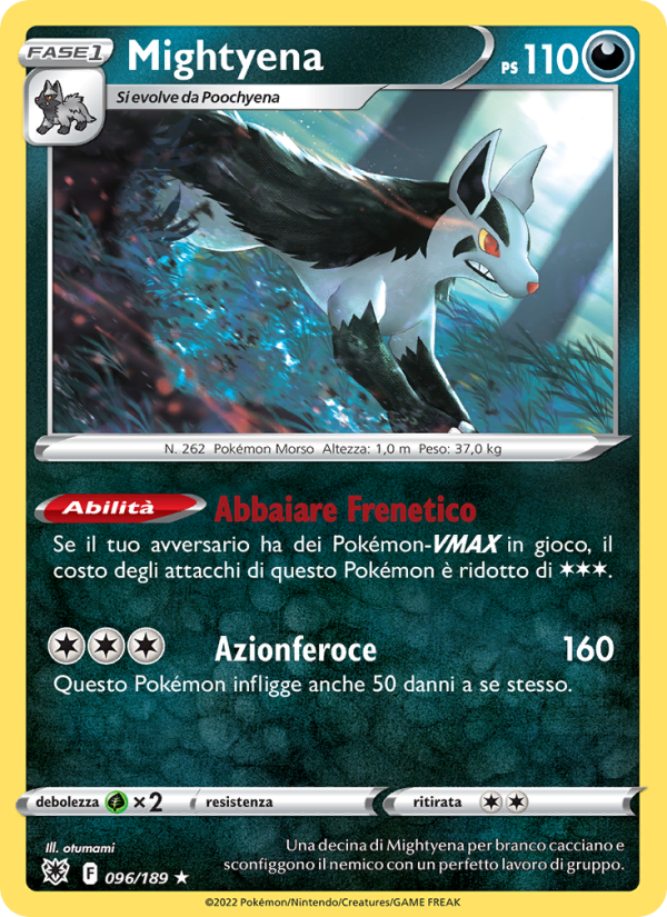 Mightyena 096/246 — Lucentezza Siderale (Italian Pokémon TCG card)