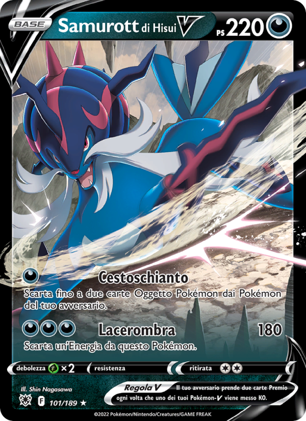 Samurott di Hisui V 101/246 — Lucentezza Siderale (Italian Pokémon TCG card)