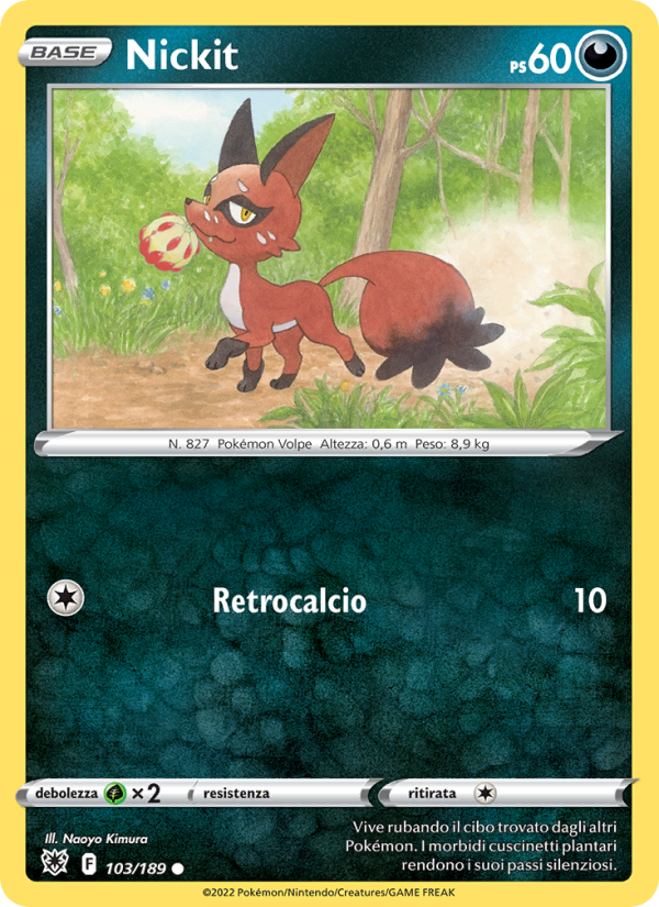 Nickit 103/246 — Lucentezza Siderale (Italian Pokémon TCG card)