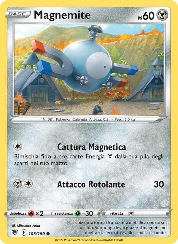 Magnemite 105/246 — Lucentezza Siderale (Italian Pokémon TCG card)