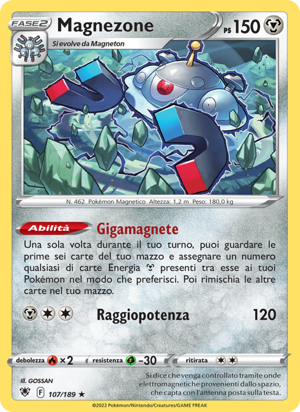 Magnezone 107/246 — Lucentezza Siderale (Italian Pokémon TCG card)
