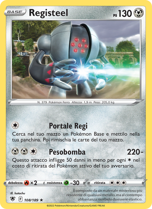 Registeel 108/246 — Lucentezza Siderale (Italian Pokémon TCG card)