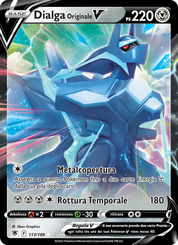 Dialga Originale V 113/246 — Lucentezza Siderale (Italian Pokémon TCG card)