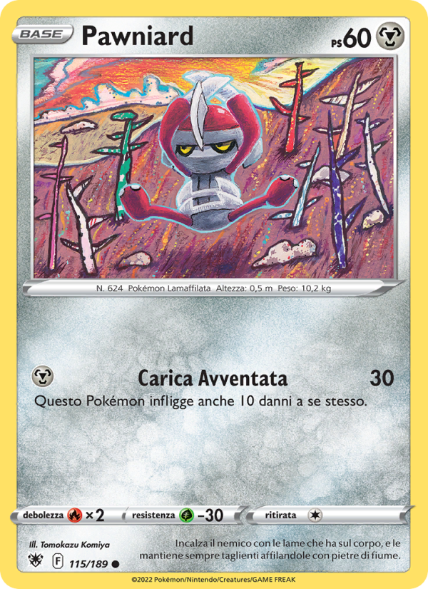 Pawniard 115/246 — Lucentezza Siderale (Italian Pokémon TCG card)
