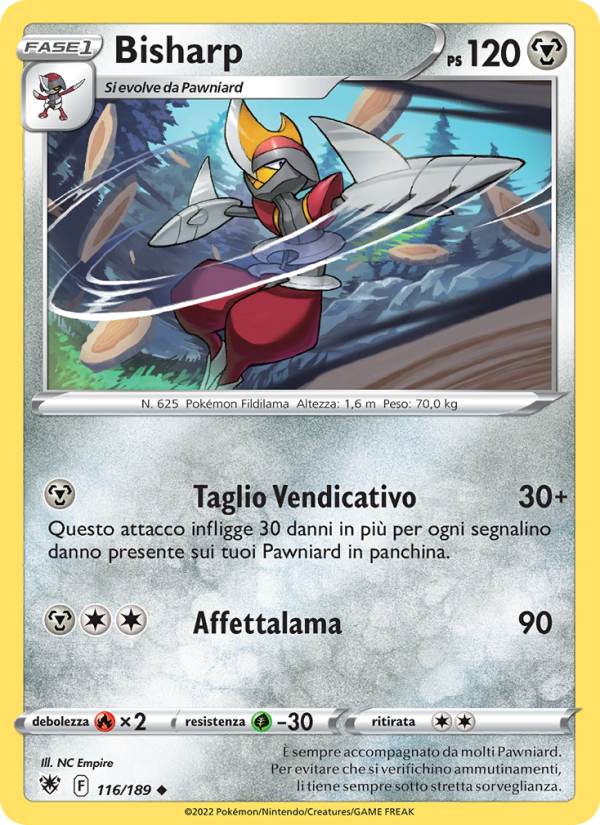 Bisharp 116/246 — Lucentezza Siderale (Italian Pokémon TCG card)