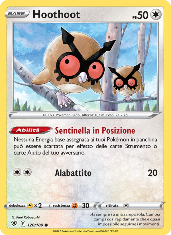 Hoothoot 120/246 — Lucentezza Siderale (Italian Pokémon TCG card)