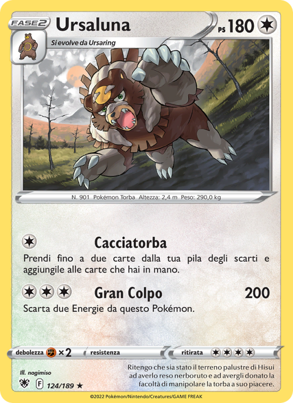 Ursaluna 124/246 — Lucentezza Siderale (Italian Pokémon TCG card)