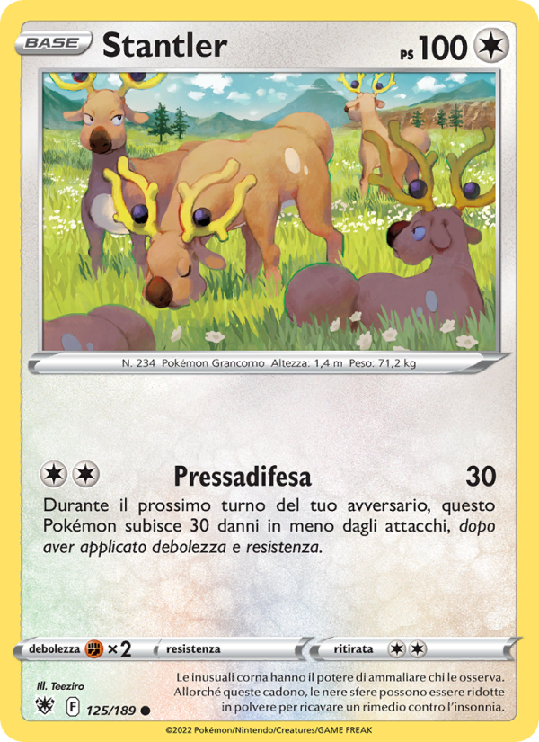 Stantler 125/246 — Lucentezza Siderale (Italian Pokémon TCG card)