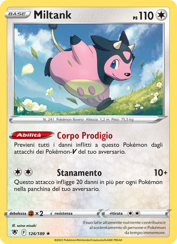 Miltank 126/246 — Lucentezza Siderale (Italian Pokémon TCG card)