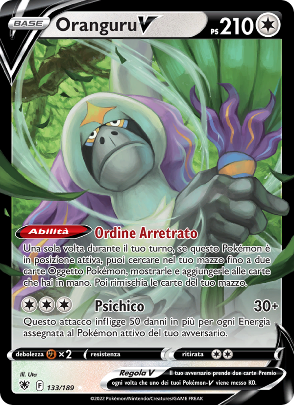 Oranguru V 133/246 — Lucentezza Siderale (Italian Pokémon TCG card)