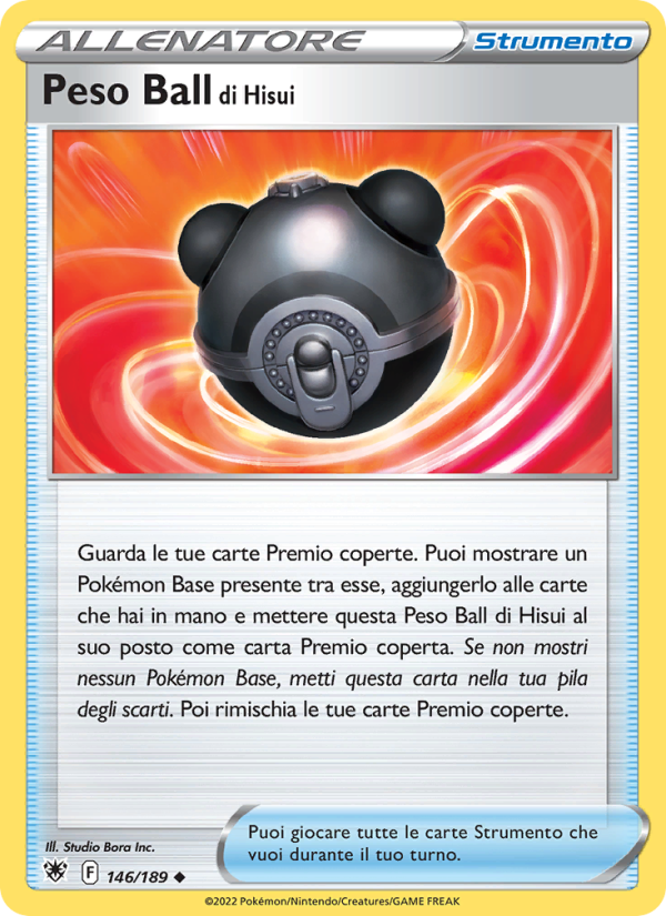 Peso Ball di Hisui 146/246 — Lucentezza Siderale (Italian Pokémon TCG card)