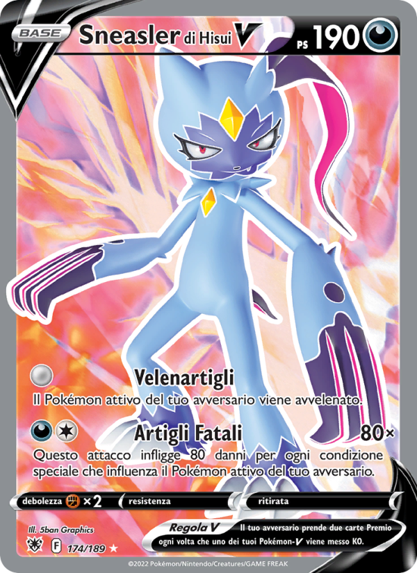 Sneasler di Hisui V 174/246 — Lucentezza Siderale (Italian Pokémon TCG card)