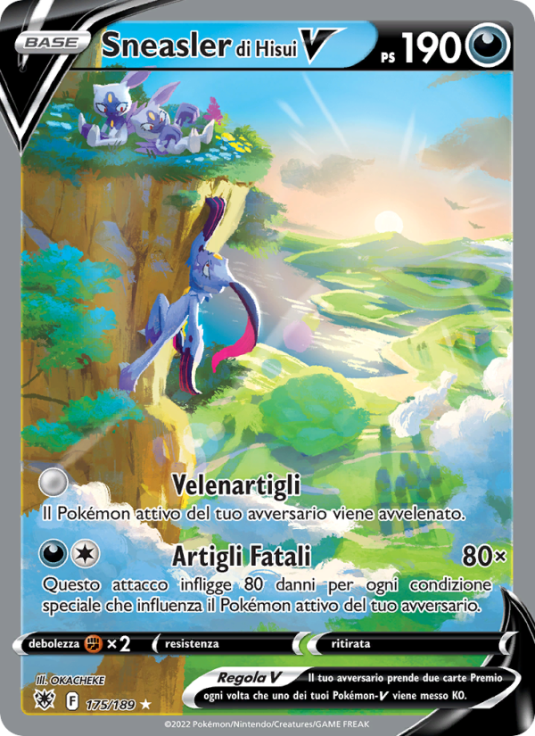 Sneasler di Hisui V 175/246 — Lucentezza Siderale (Italian Pokémon TCG card)