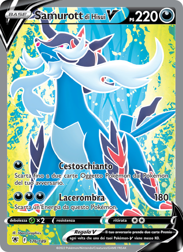 Samurott di Hisui V 176/246 — Lucentezza Siderale (Italian Pokémon TCG card)